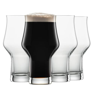 SCHOTT ZWIESEL Stout Glas Beer Basic 0,3 (4er-Set), markantes Bierglas für Stout Bier, spülmaschinenfeste Tritan-Kristallgläser, Made in Germany (Art.-Nr. 123650) im Sale